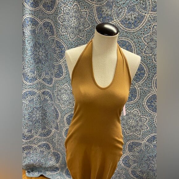 Halter rib Sleeveless mini dress - Picture 2 of 13